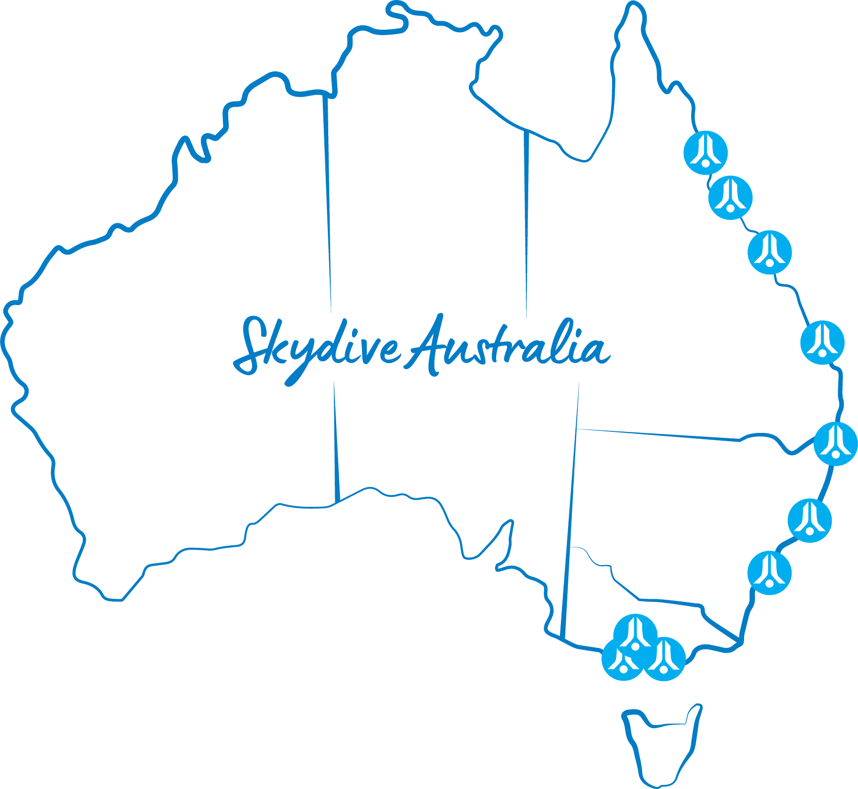SkydiveAU_AustraliaMap_10_BlueLine SkydiveAU_AustraliaMap_10_BlueLine