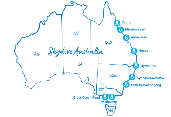 Skydive Australia - Map